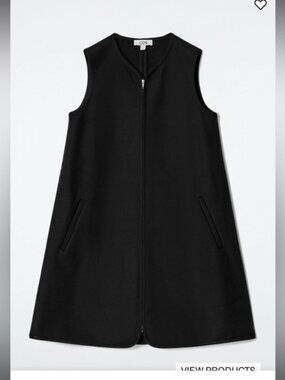WORN ONCE- COS- SCUBA-JERSEY ZIP-UP MINI DRESS